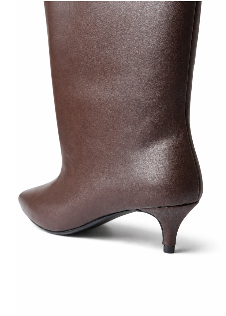 KATE LEATHER BROWN BOOTS