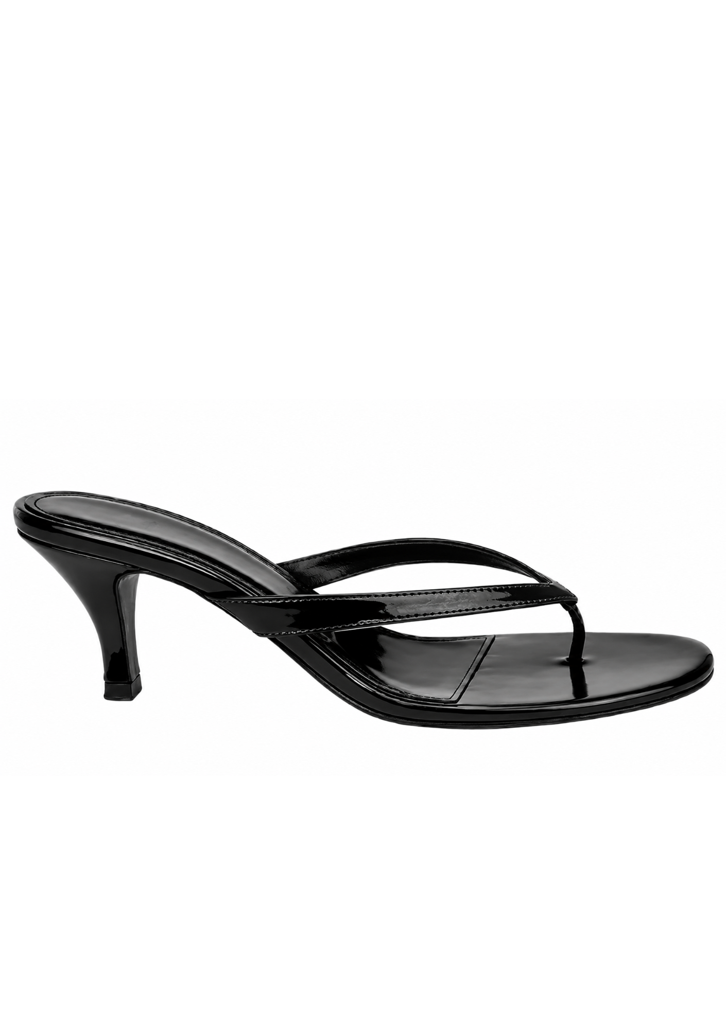 PARIS BLACK PATENT LEATHER HEELS