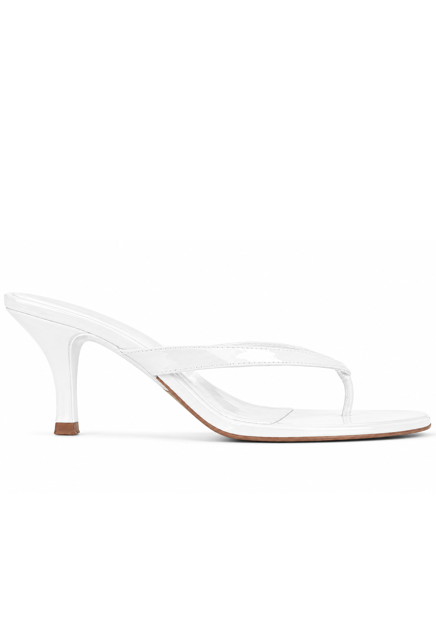 PARIS WHITE PATENT LEATHER HEELS