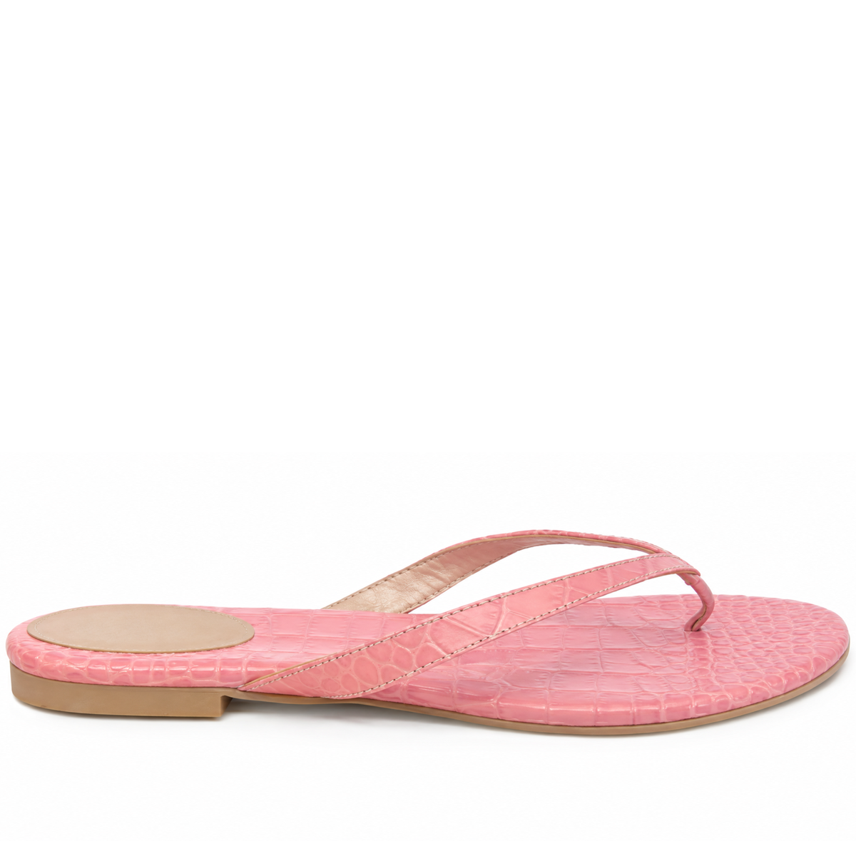 STEPH CROCO PINK SLIDES