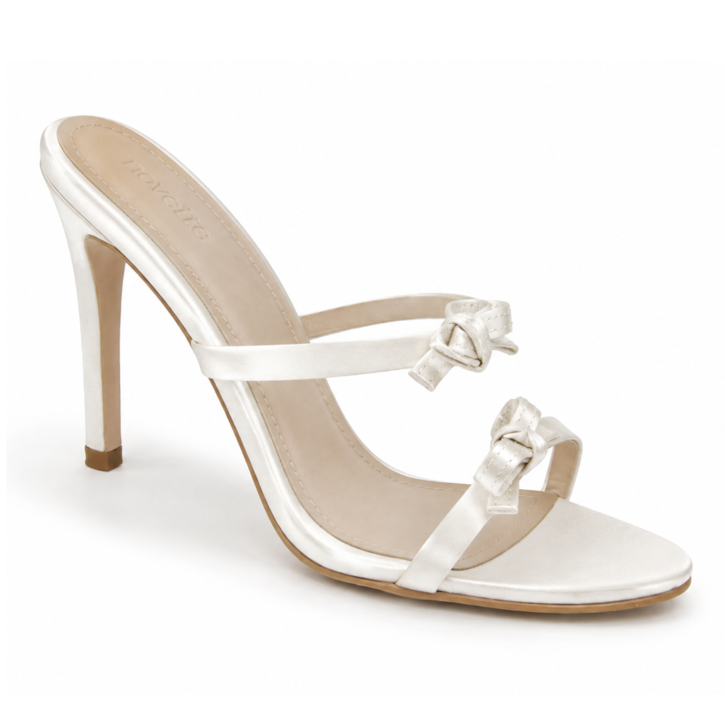 DVINA OFF WHITE SATIN HEELS