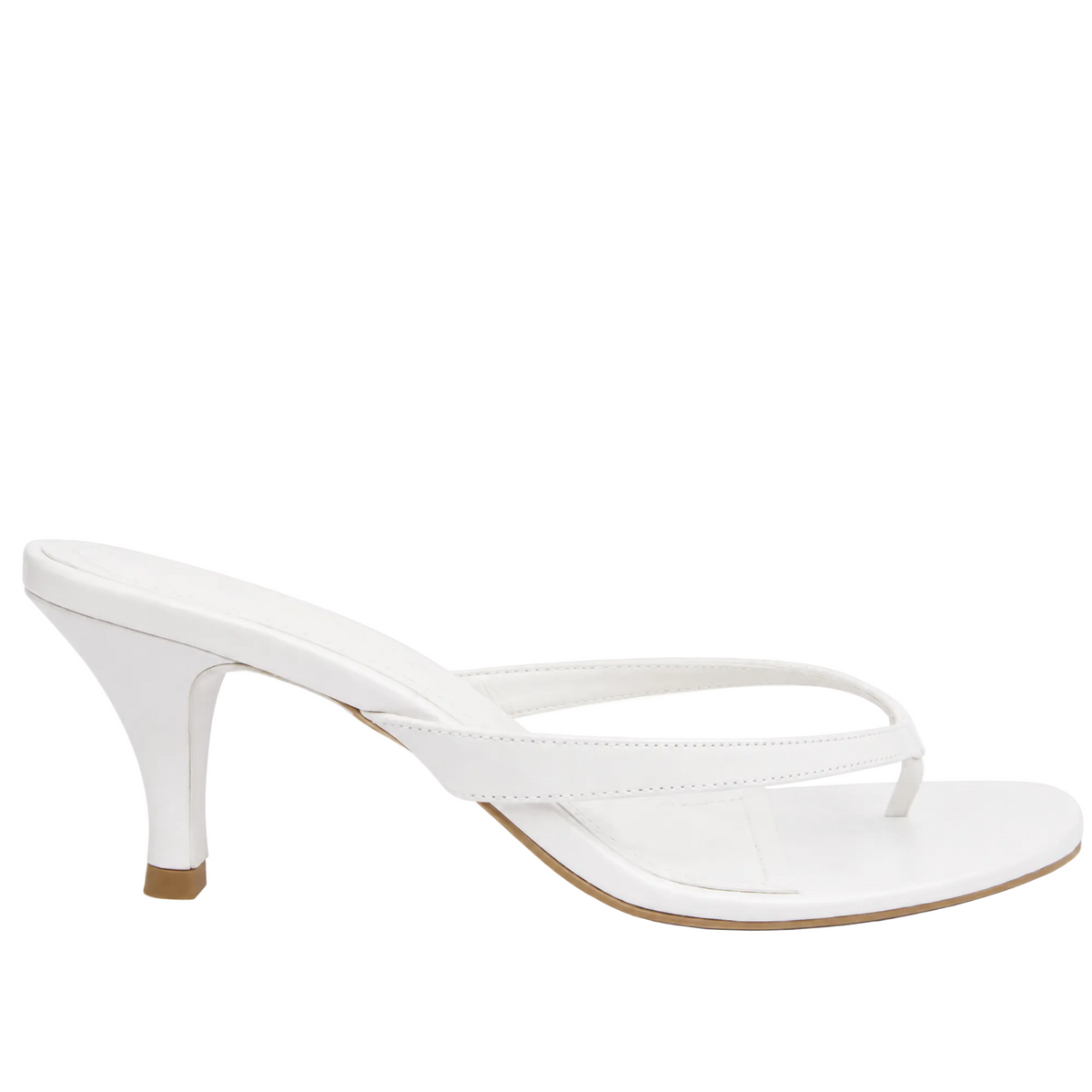 PARIS WHITE LEATHER HEELS