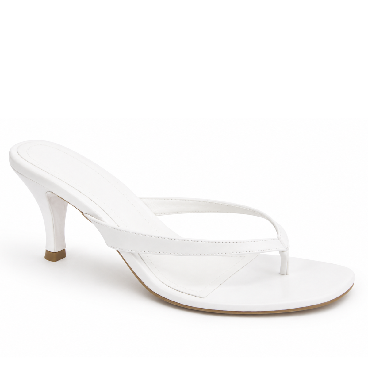PARIS WHITE LEATHER HEELS