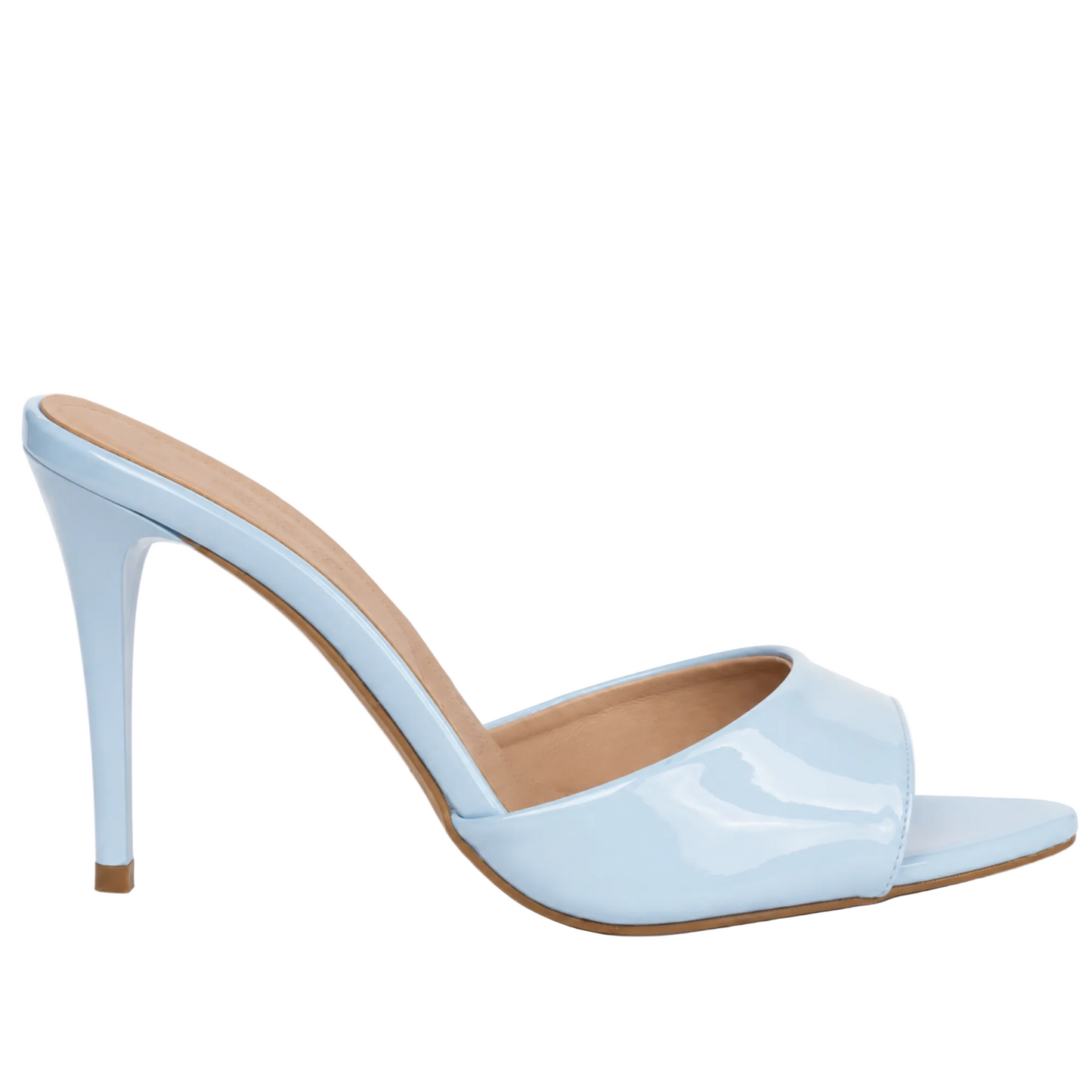 AYLA BLUE PATENT HEELS