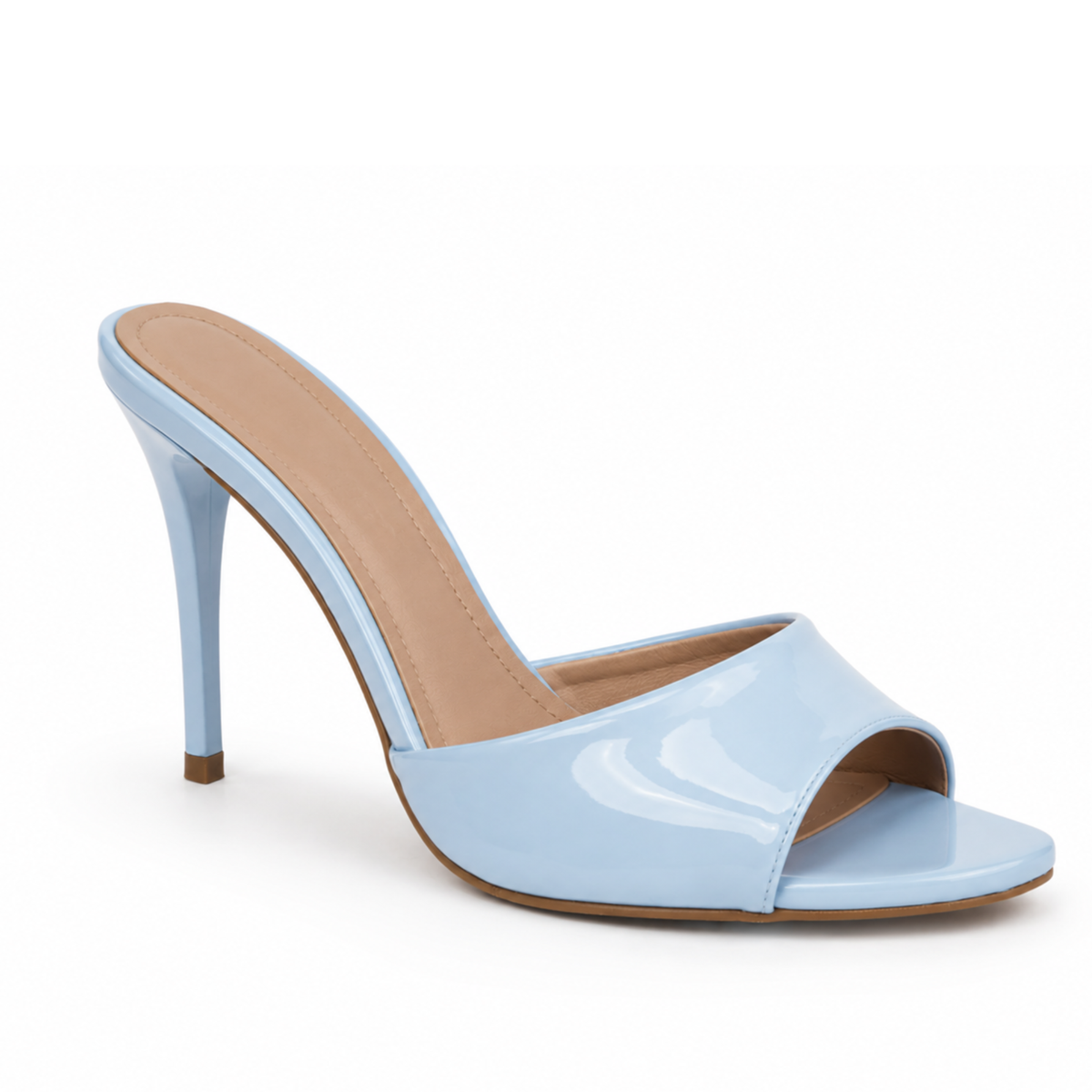 AYLA BLUE PATENT HEELS