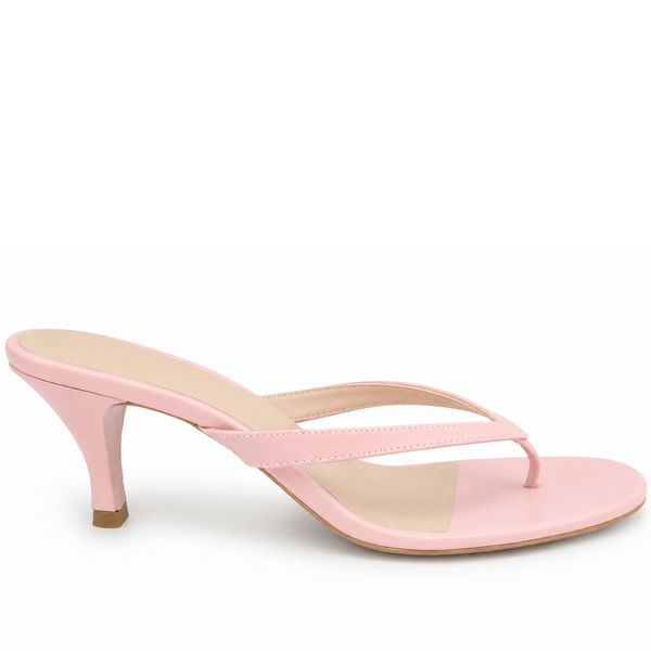 PARIS BABY PINK LEATHER HEELS