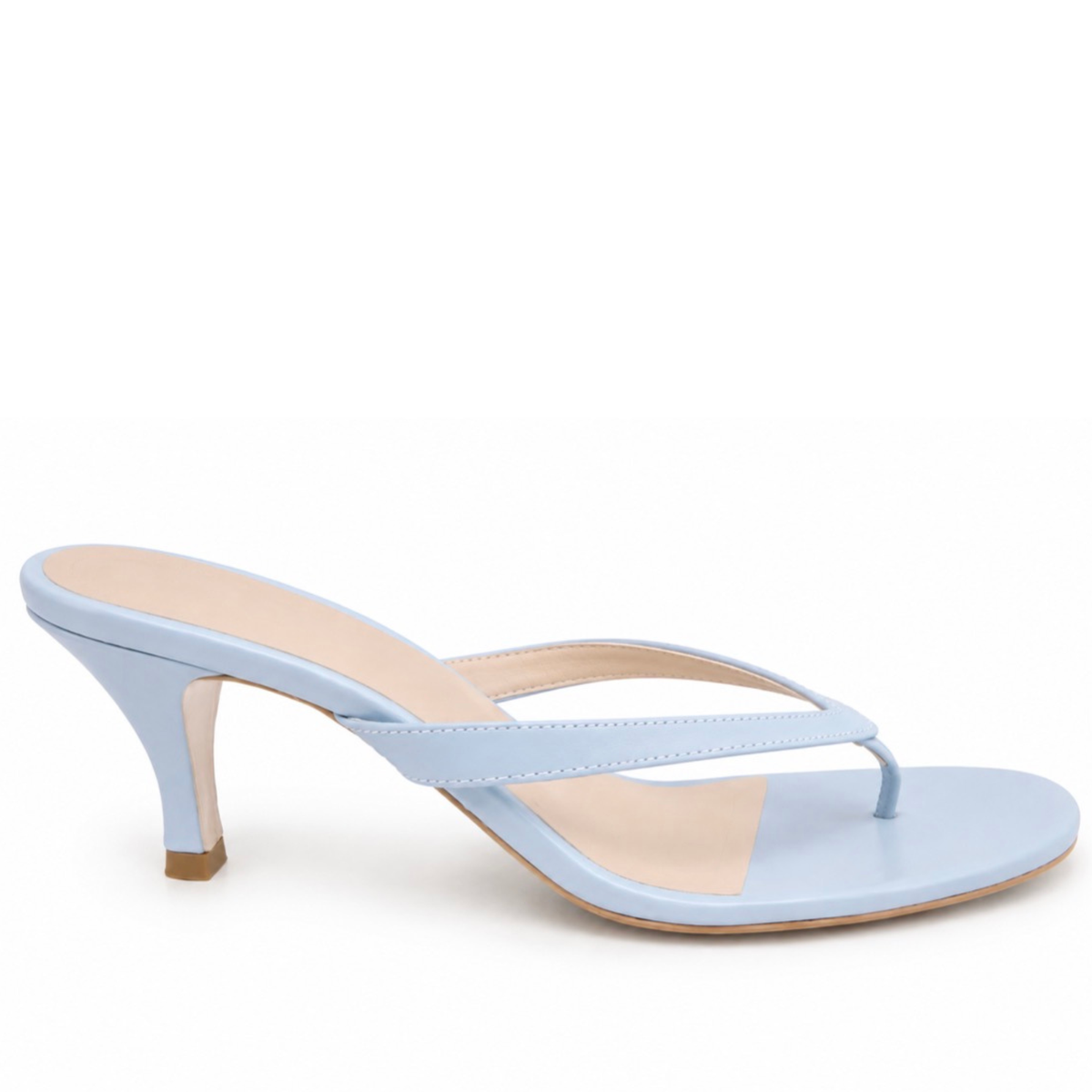 PARIS BABY BLUE LEATHER HEELS