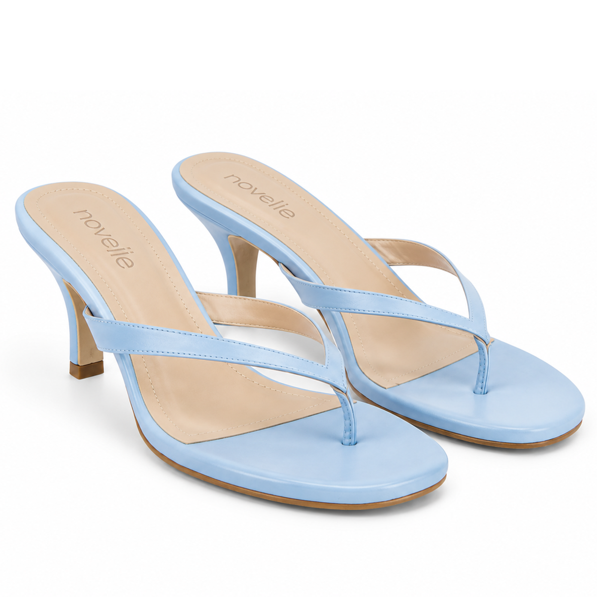 PARIS BABY BLUE LEATHER HEELS