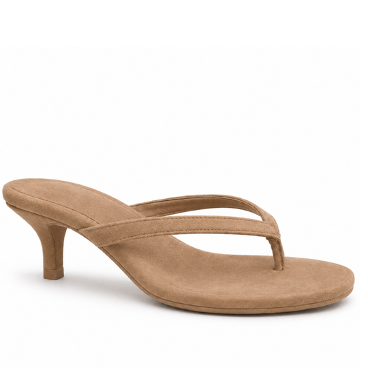PARIS BEIGE SUEDE HEELS