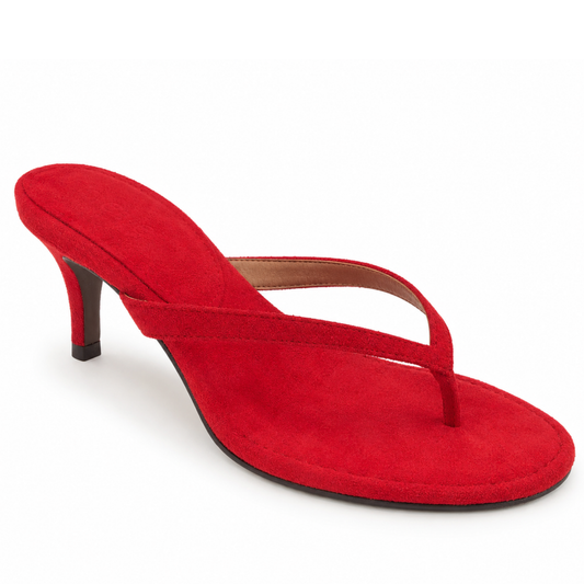 PARIS RED SUEDE HEELS