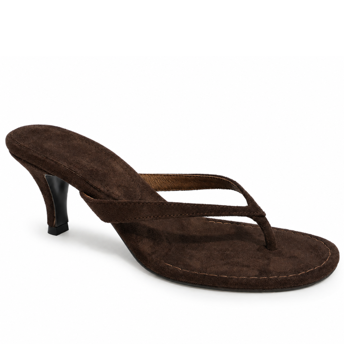 PARIS CHOCO BROWN SUEDE HEELS