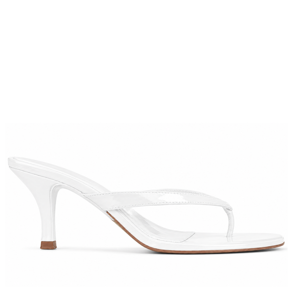 PARIS WHITE PATENT LEATHER HEELS