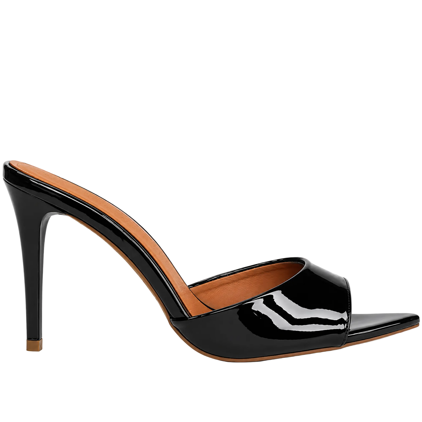 AYLA BLACK PATENT HEELS