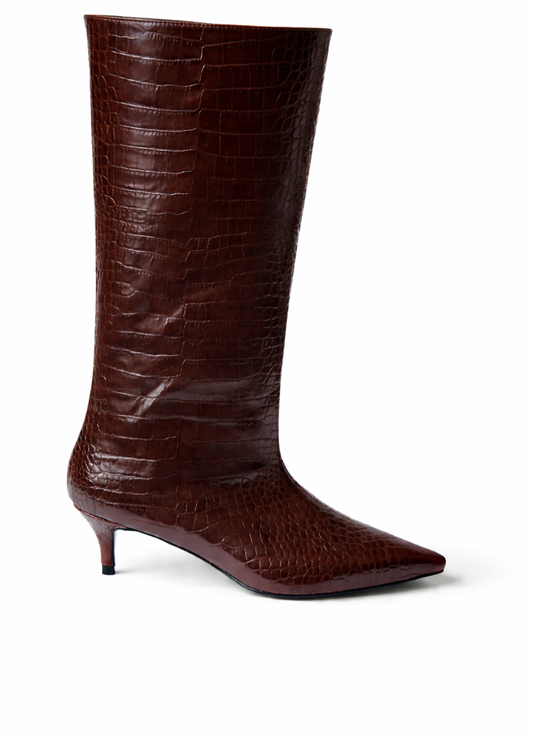 JENA BROWN CROCO BOOTS