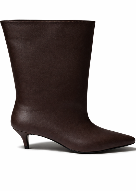 KATE LEATHER BROWN BOOTS