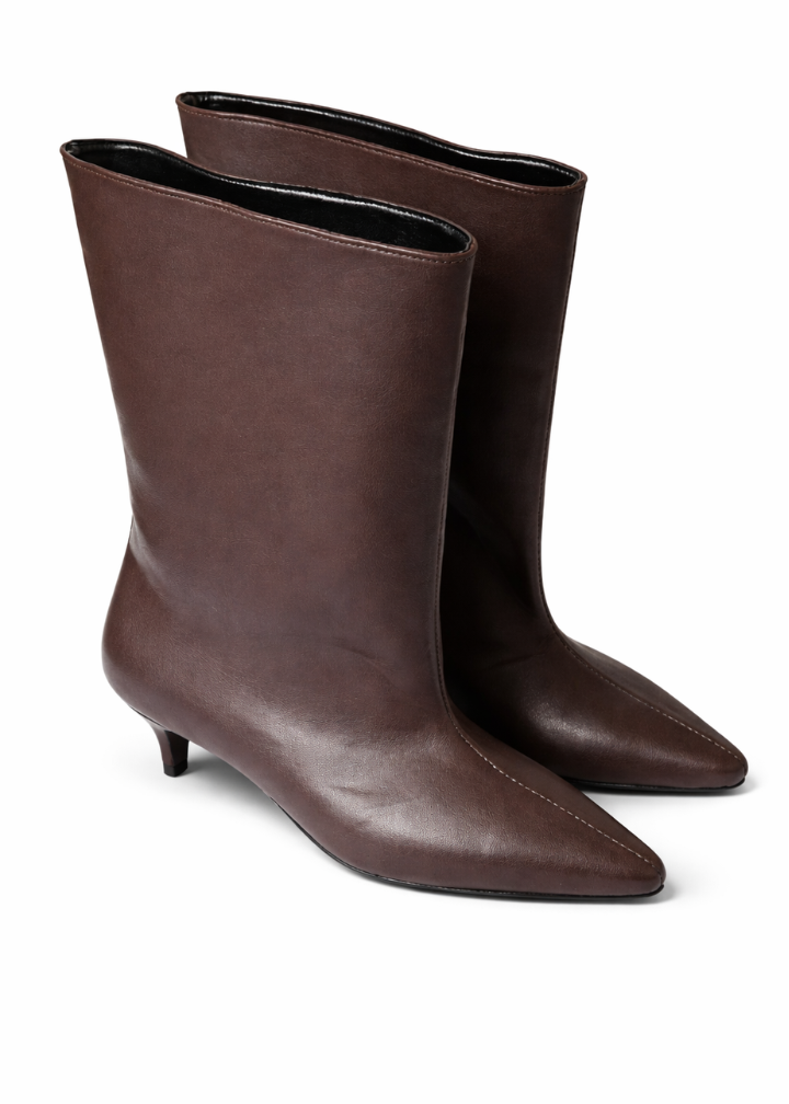 KATE LEATHER BROWN BOOTS
