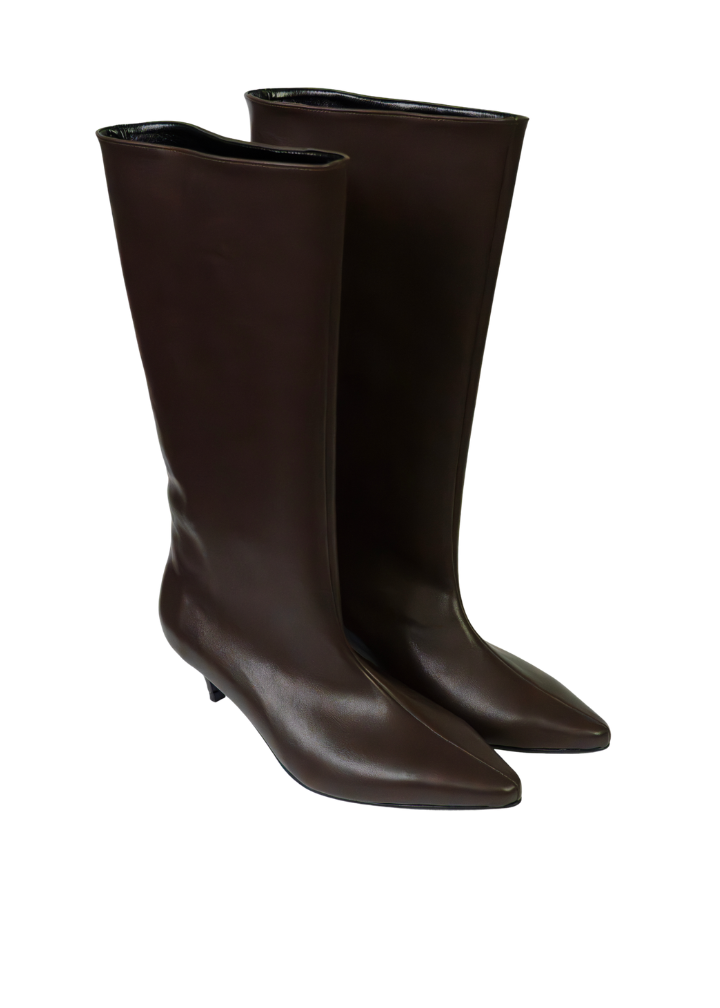 SOA LONG BROWN LEATHER BOOTS