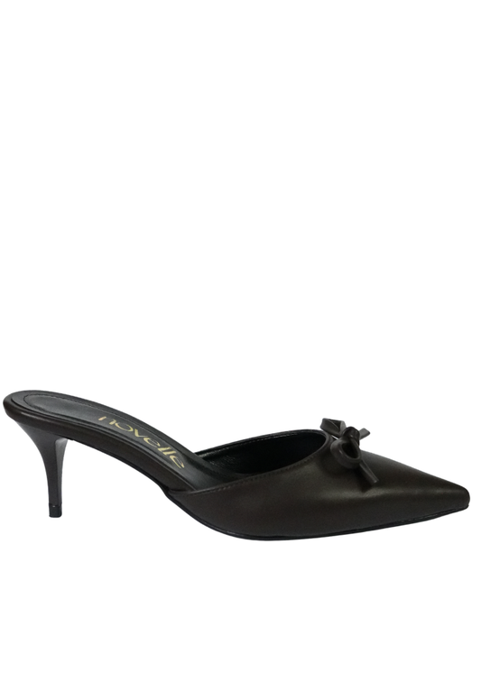 KIRA BROWN LEATHER HEELS